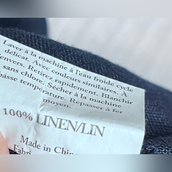 Grae Cove Frankie Linen Navy Blue Pocket V-neck Wrap Belted Midi Dress Large - Picture 9 of 10